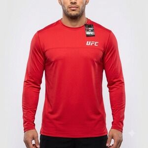 UFC Mens XL Red Long Sleeve Performance Training Shirt Reflective NWTs